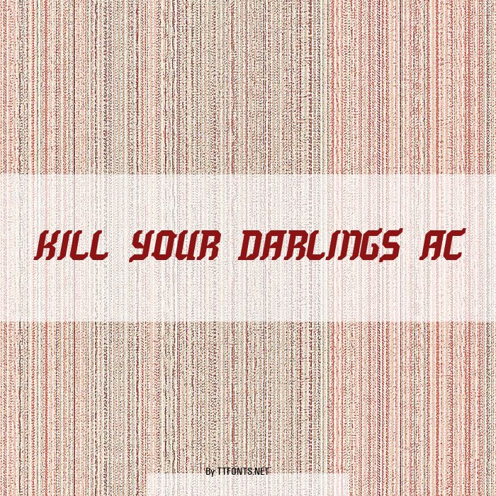 Kill your darlings AC example
